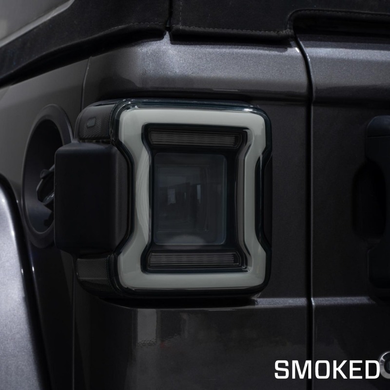 Jeep Wrangler Tail Lights - Rear - FORM Lighting - LED Sequential - Smoked - `18-`23